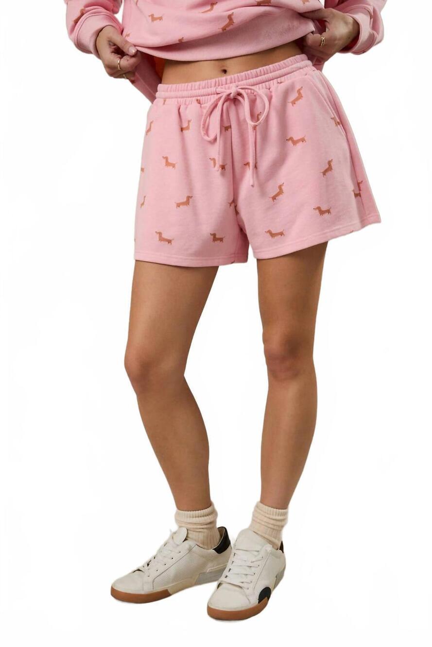 NEW SUNDAY EDITION weenie dog sweatshorts in pink